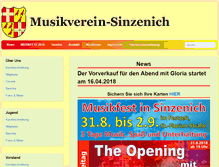 Tablet Screenshot of musikverein-sinzenich.de